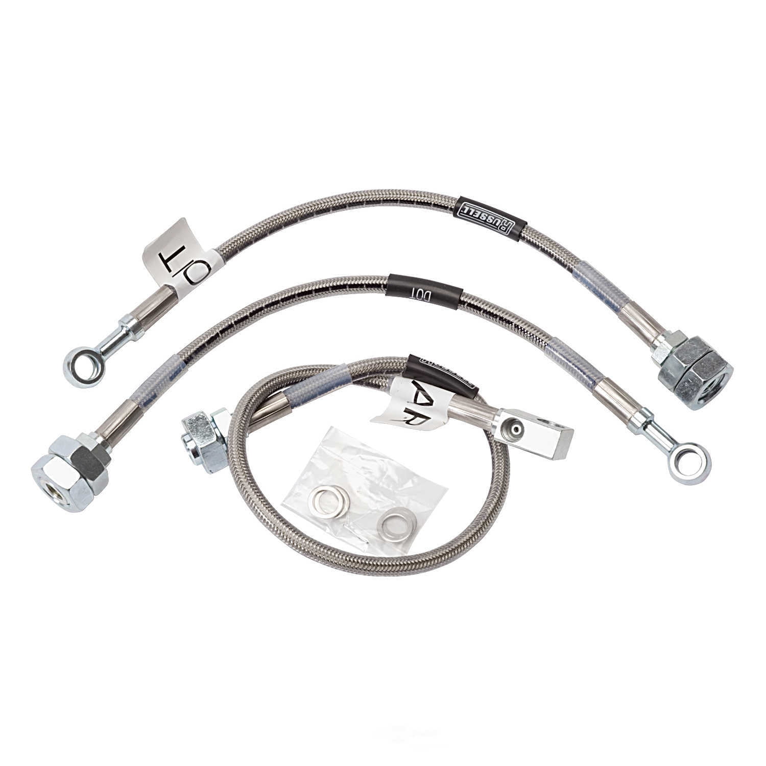Russell 672330 Brake Hose Kit - Front Disc/Rear Drum Fits select: 1984-1990 CHEVROLET S TRUCK, 1991 CHEVROLET S TRUCK S10