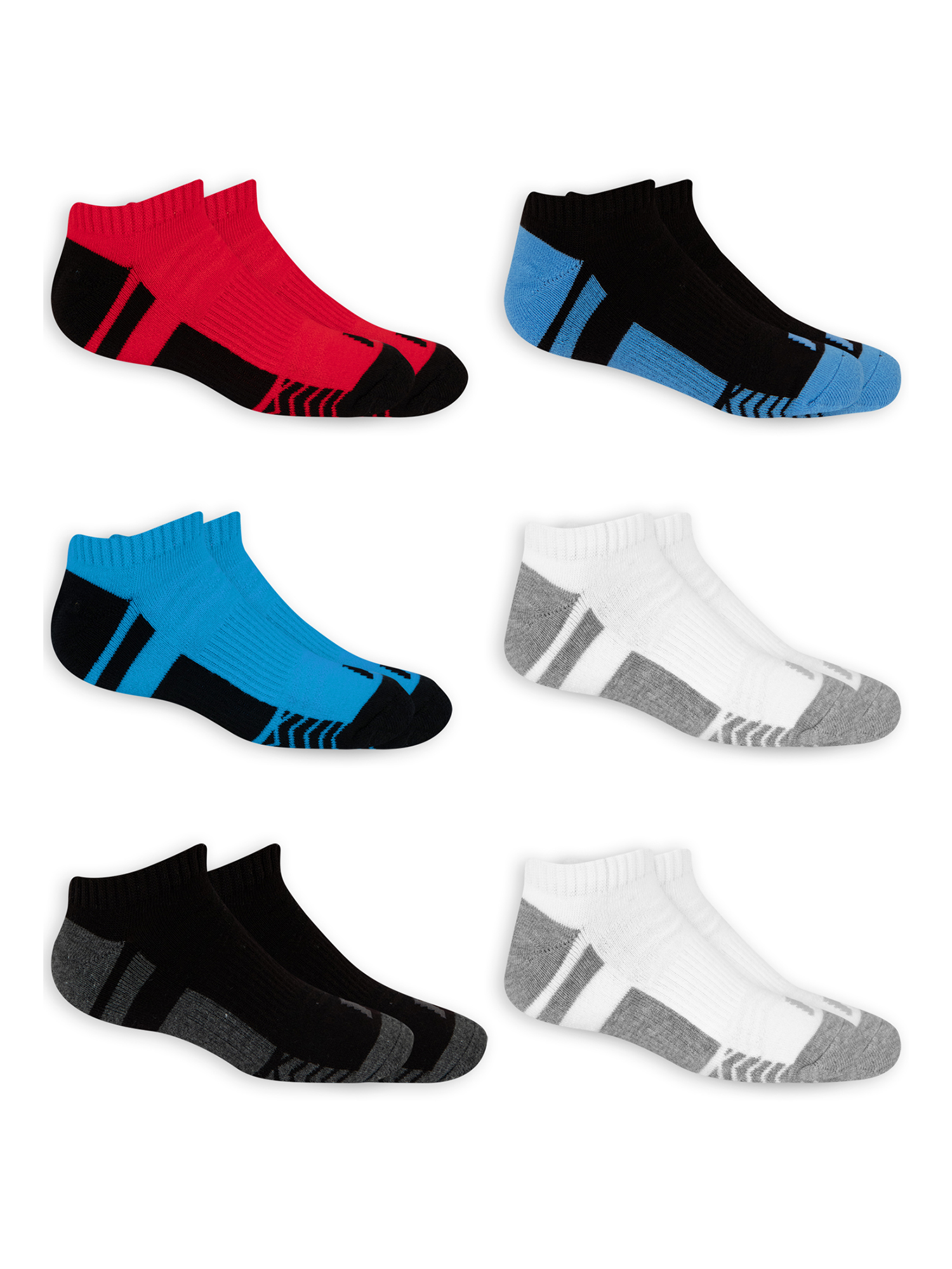 Russell Active Boys No Show Socks 6 Pack Socks - image 1 of 3