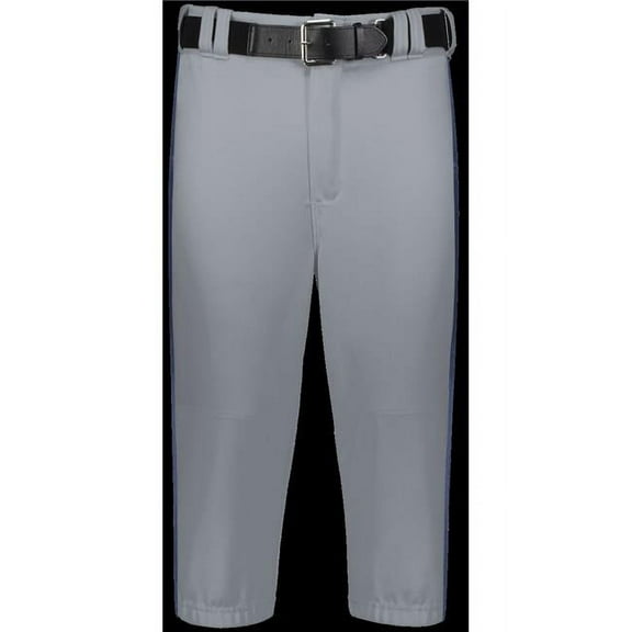 Russell Adult Piped Diamond Series Knicker 2.0 Pant, Baseball Gray & Navy - Medium
