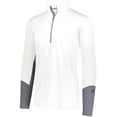 thumbnail image 1 of Russell Athletic 401PSM Men's Hybrid Pullover, 2XL, WHITE/STEEL, 1 of 5