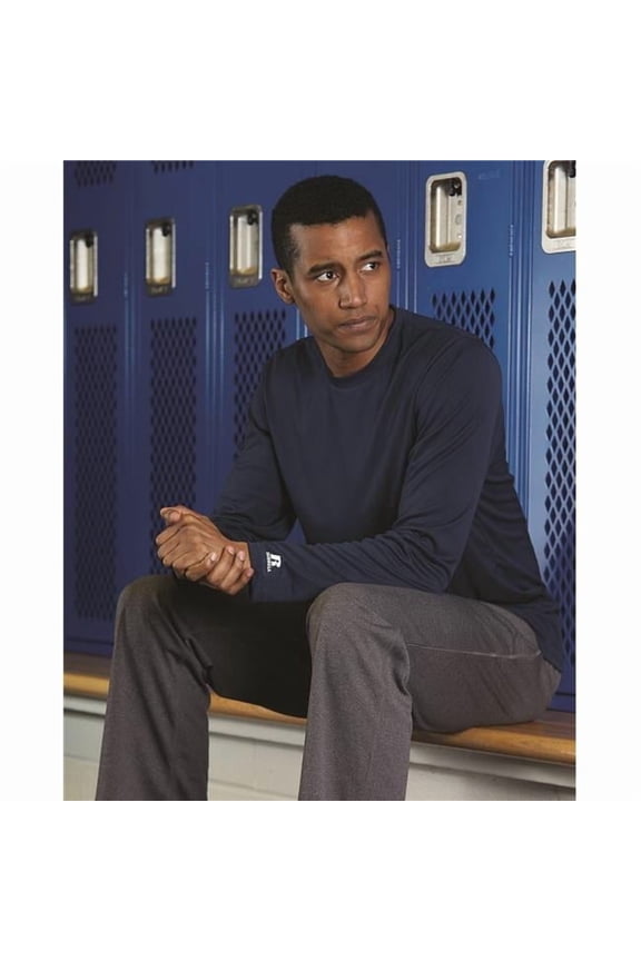 B62234528 Men Core Performance Long Sleeve T-Shirt, Cardinal - 3XL