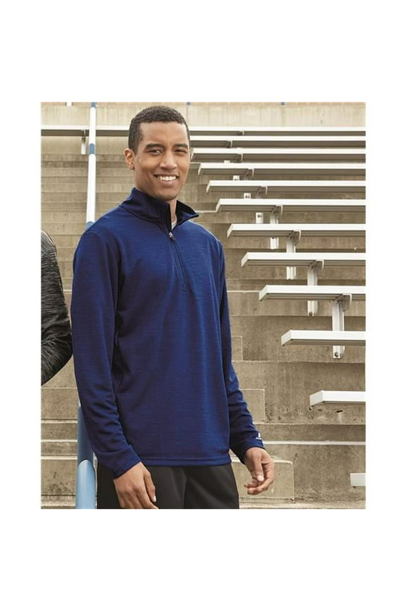 B63634527 Striated Quarter-Zip Pullover, Cardinal - 2XL