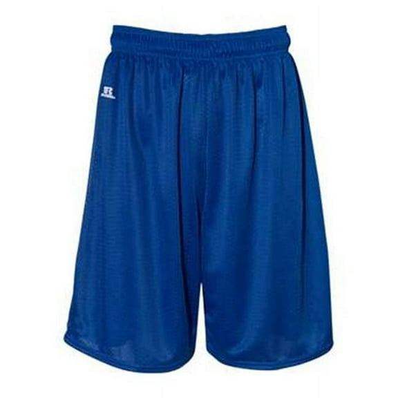 Russell Athletic B66934758 9 in. Dri-Power Tricot Mesh Shorts, Royal - 3XL