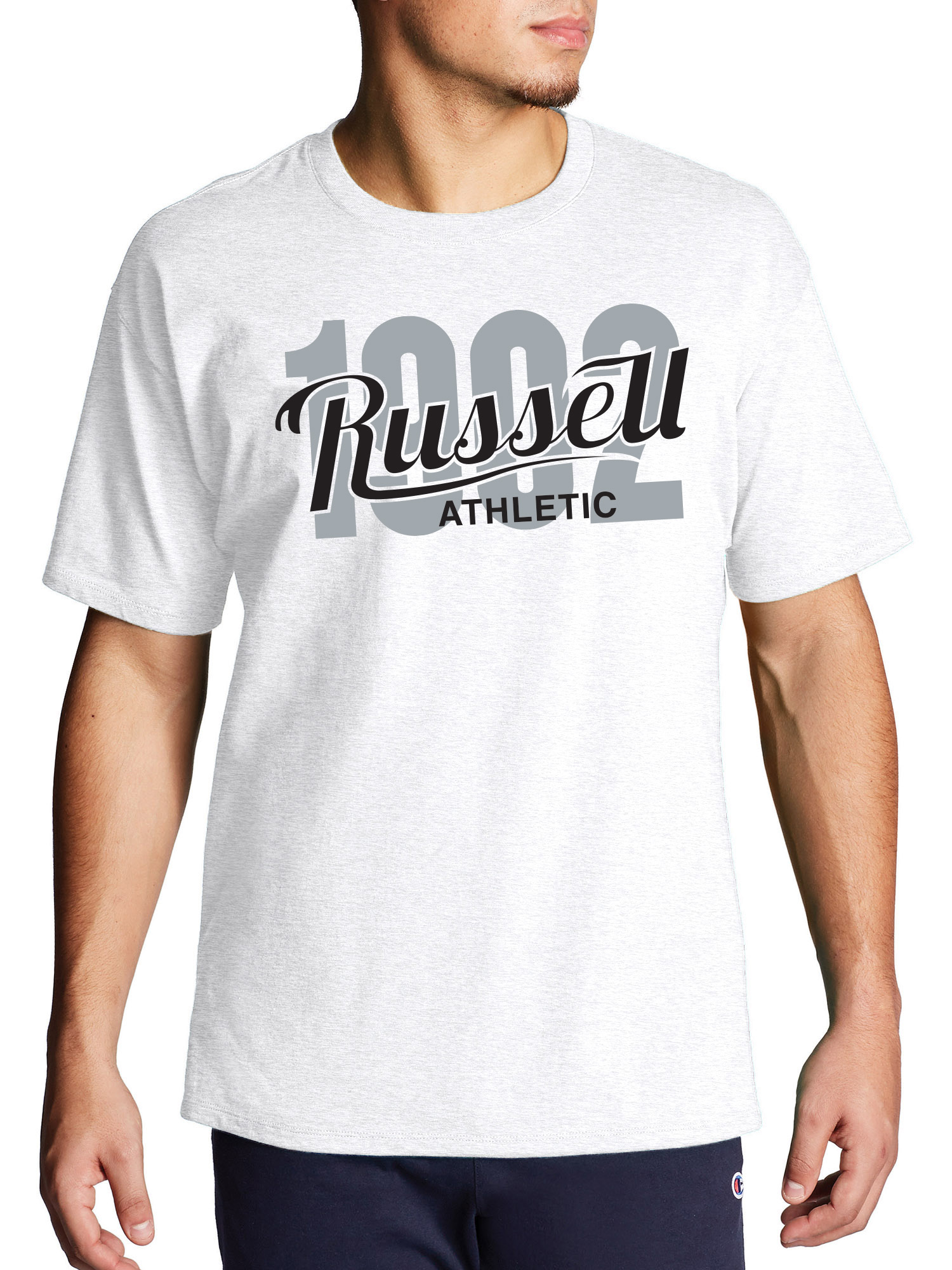 Russell Athletic Big Men's Script Logo Short Sleeve TShirt, Sizes XLT