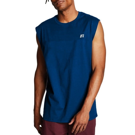 Russell Athletic Big & Tall Men's Polyester Jersey Sleeveless Muscle T-Shirt