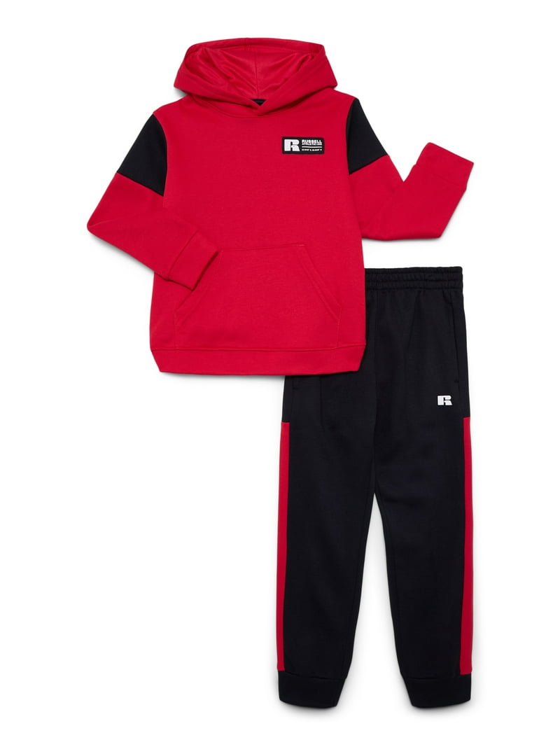 Russell Athletic Boys Colorblock Fleece Hoodie and Joggers Set,