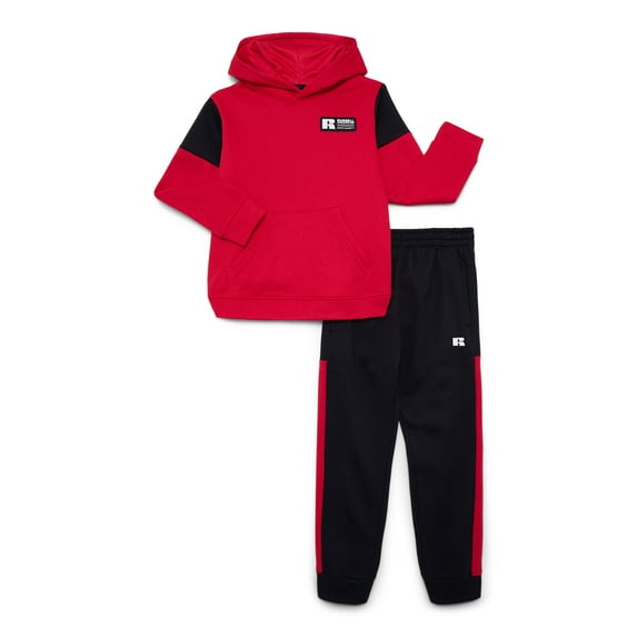 Russell Athletic Toddler & Boys Colorblock Fleece Hoodie and Joggers Set, 2-Piece, Sizes 2T-18 & Husky
