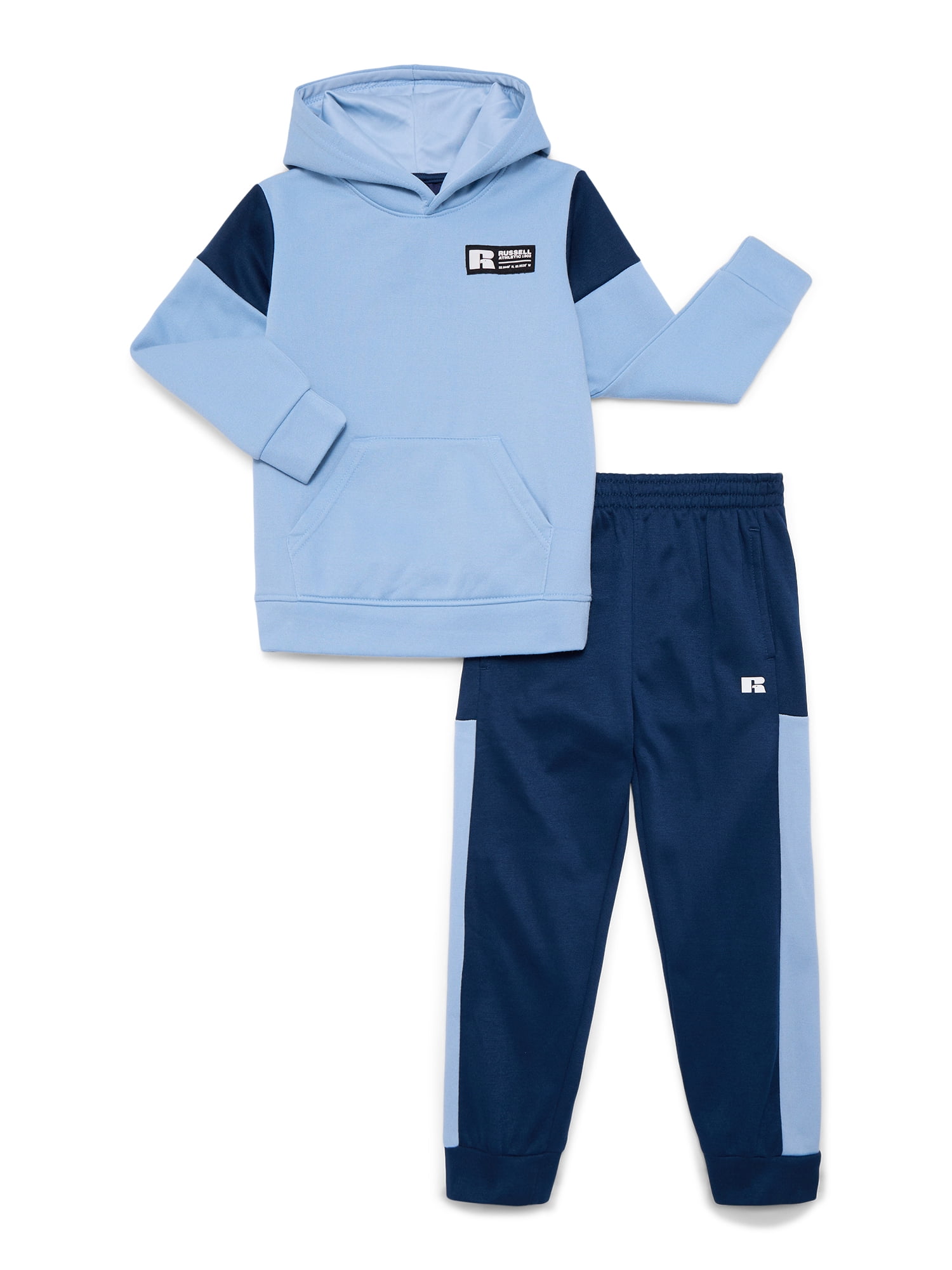 Russell Athletic Toddler & Boys Colorblock Fleece Hoodie and Joggers Set, 2-Piece, Sizes 2T-18 & Husky