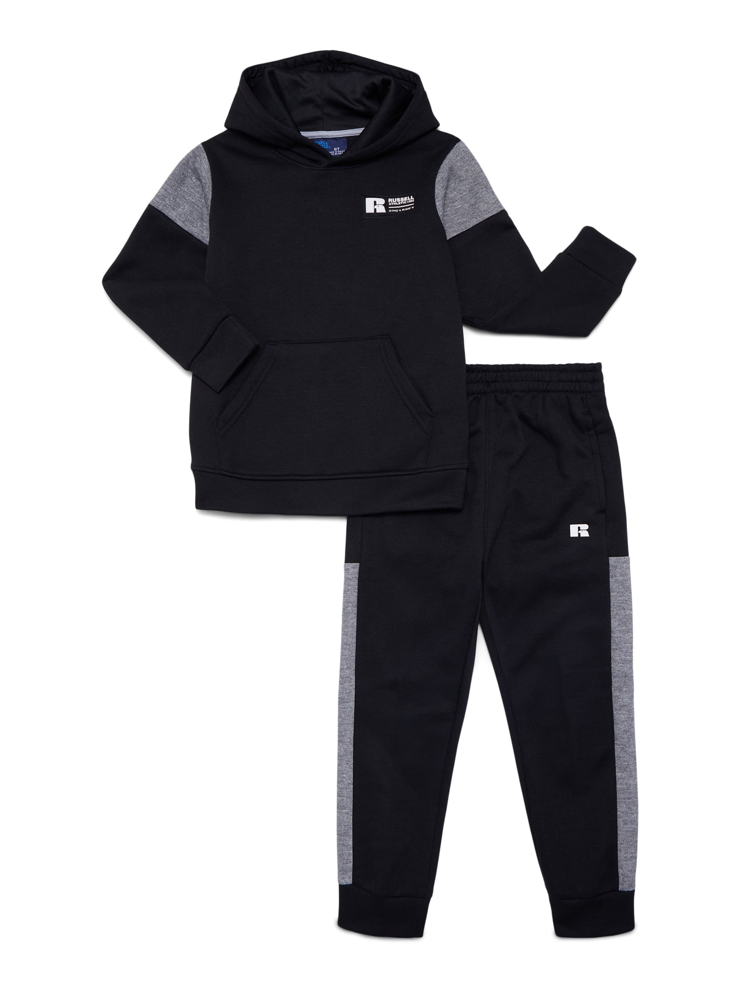 Russell Athletic Toddler & Boys Colorblock Fleece Hoodie and Joggers Set, 2-Piece, Sizes 2T-18 & Husky
