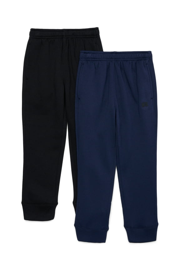 Boy's Fleece Sweatpants, 2-Pack, Sizes 4-18 & Husky