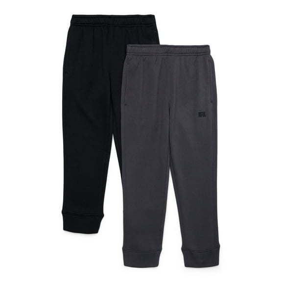 Russell Athletic Boy's Fleece Sweatpants, 2-Pack, Sizes 4-18 & Husky