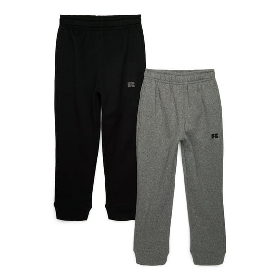 Russell Athletic Boy's Fleece Sweatpants, 2-Pack, Sizes 4-18 & Husky