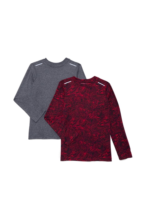Boy's Performance Tee with Long Sleeves, 2-Pack, Sizes 2T-5T