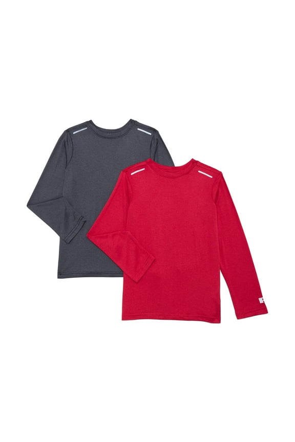 Boy's Performance Long Sleeve T-Shirt, 2-Pack, Sizes 4-18