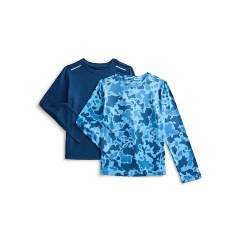 Boys Performance Long Sleeve Tees, 2 Pack, Sizes 4-18