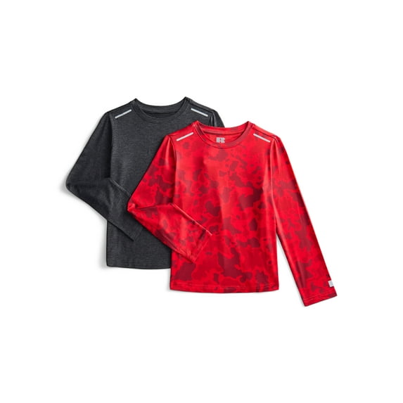 Russell Athletic Boy's Performance Long Sleeve T-Shirt, 2-Pack, Sizes 4-18