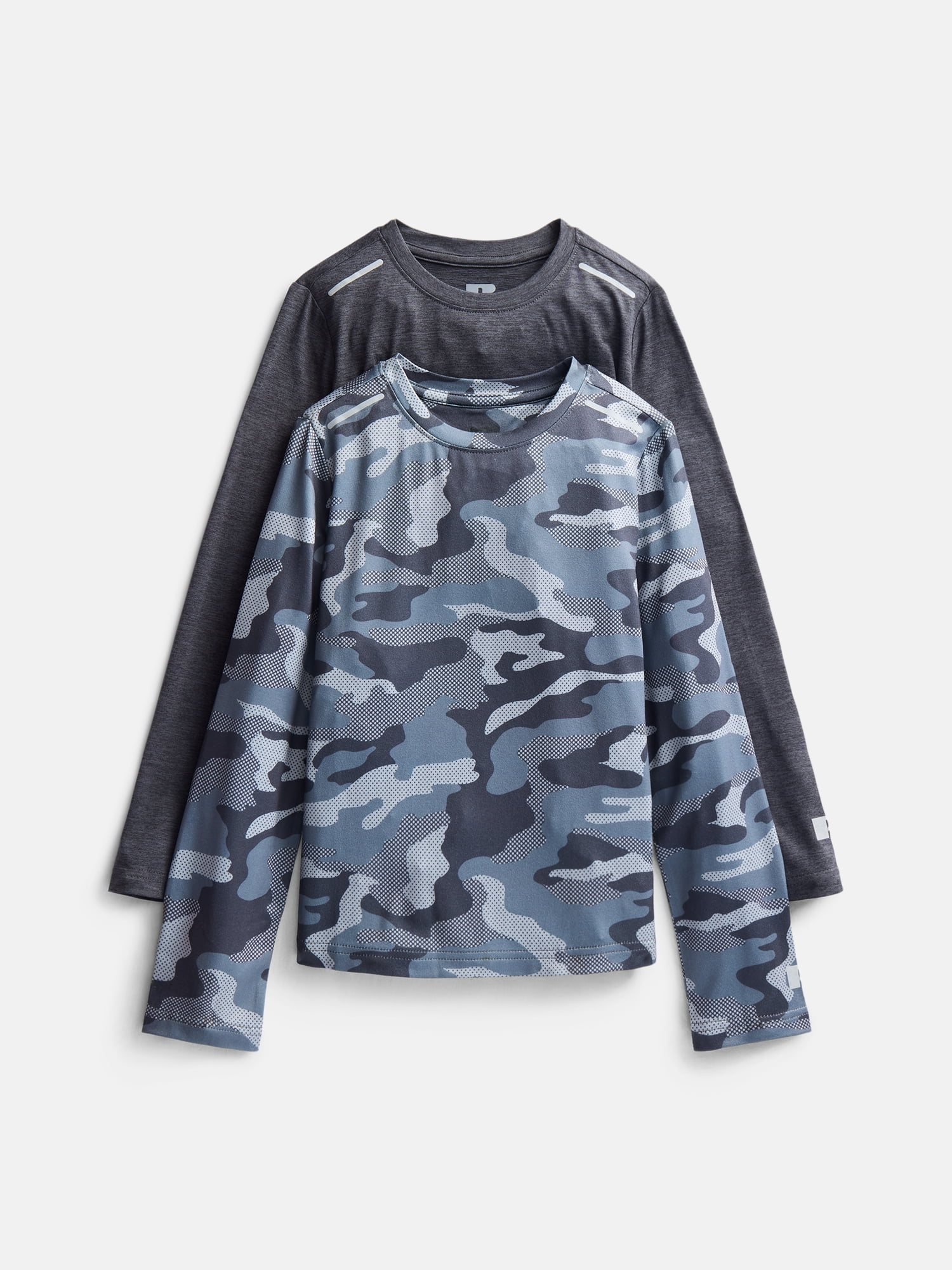 Russell Athletic Boys Performance Long Sleeve Tees, 2 Pack, Sizes 4-18