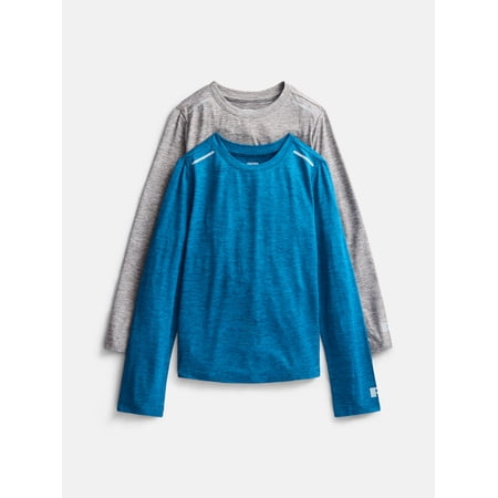 Russell Athletic Boys Performance Long Sleeve Tees, 2 Pack, Sizes 4-18