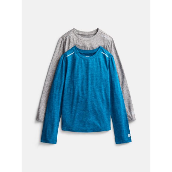 Russell Athletic Boys Performance Long Sleeve Tees, 2 Pack, Sizes 4-18