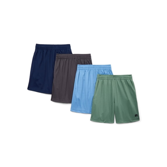 Russell Athletic Boy's Performance Mesh Shorts, 4-Pack, Sizes 2T-5T