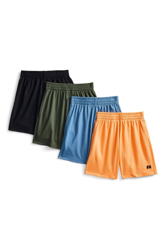 Boy's Performance Mesh Shorts, 4-Pack, Sizes 4-18 & Husky