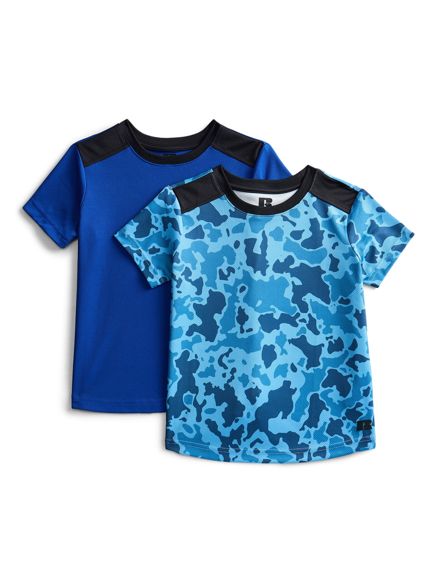 Russell Athletic Boys Performance Short Sleeve Mesh T-Shirts, 2-Pack, Sizes 4-18