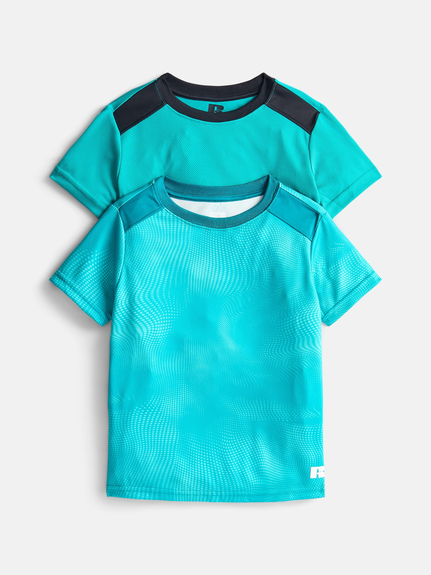 Russell Athletic Boys Performance Mesh Tees with Short Sleeves, 2-Pack, Sizes 4-18