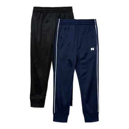 Russell Athletic Boy's Pull-On Tricot Jogger Pants, 2-Pack, Sizes 2T-5T