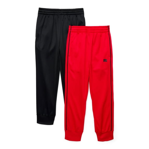 Russell Athletic Boy's Pull-On Tricot Jogger Pants, 2-Pack, Sizes 2T-5T