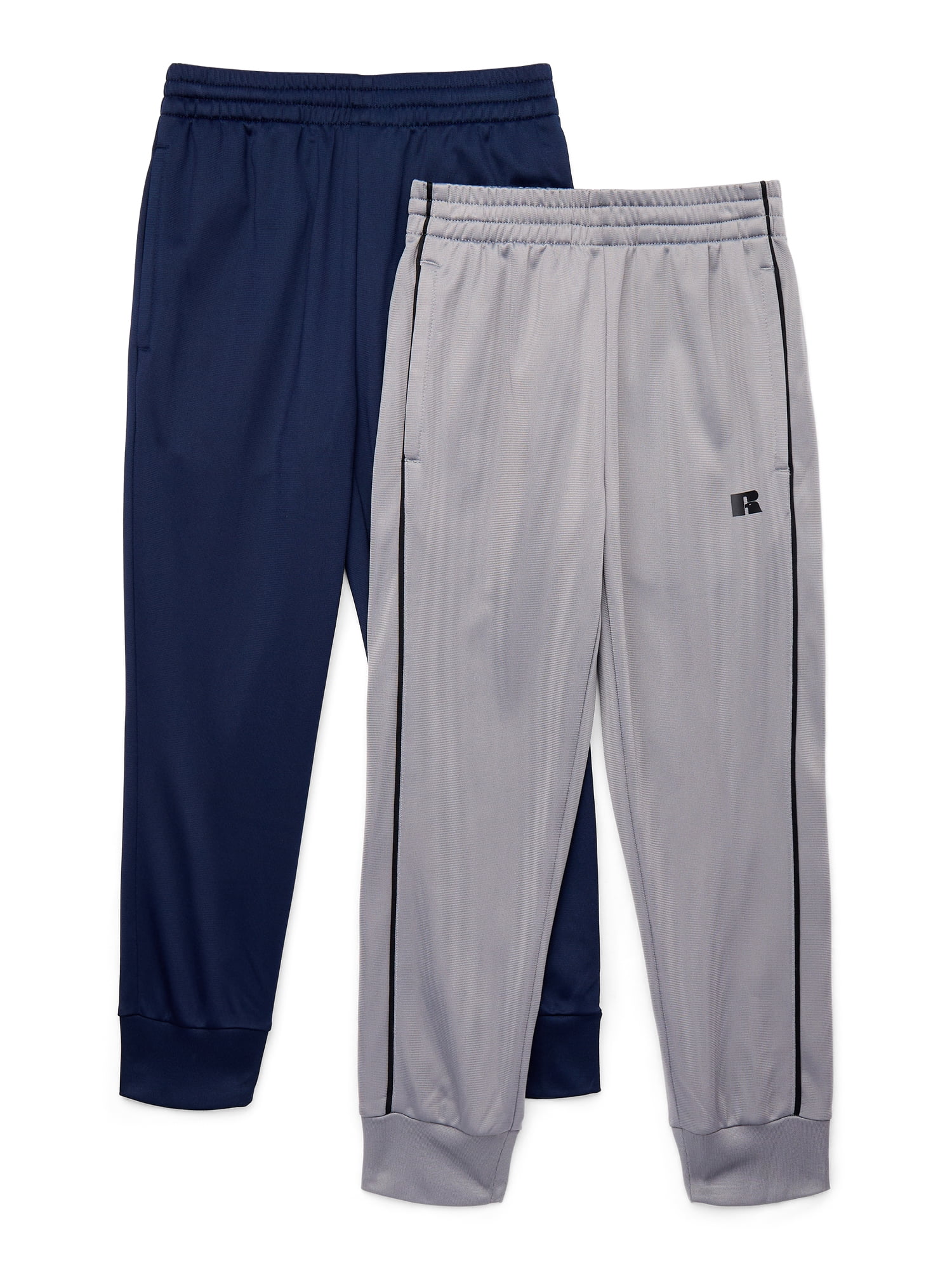 Russell Athletic Boy's Pull-On Tricot Jogger Pants, 2-Pack, Sizes 2T-5T