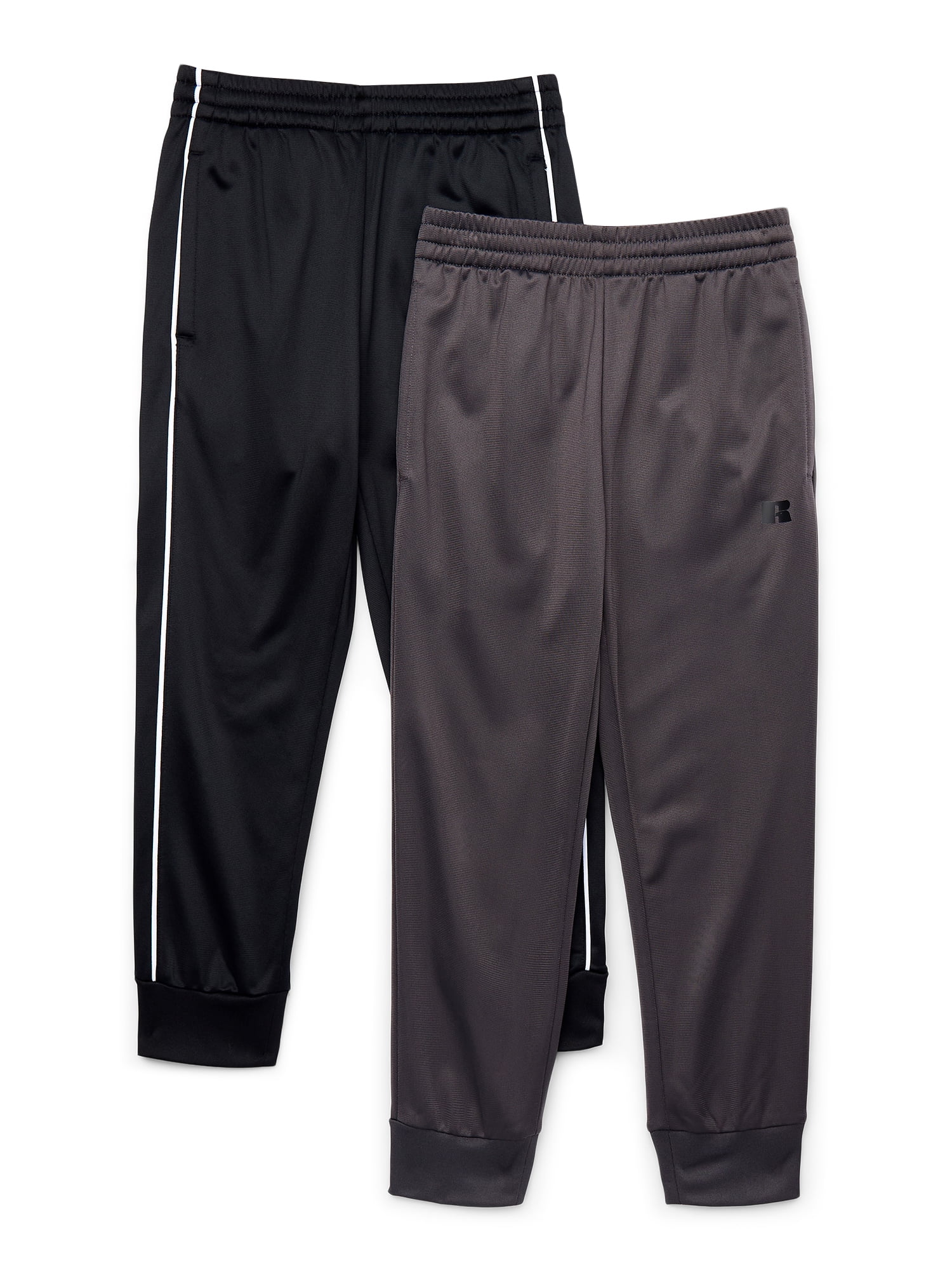 Russell Athletic Boy's Pull-On Tricot Jogger Pants, 2-Pack, Sizes 2T-5T