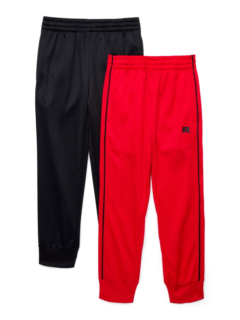 Russell Athletic Boy's Pull-On Tricot Jogger Pants, 2-Pack, Sizes