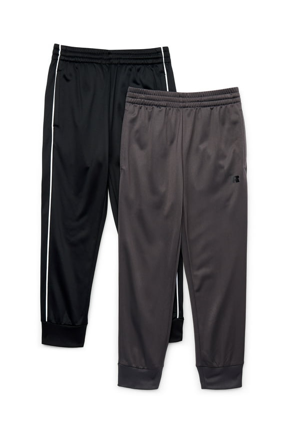 Boy's Pull-On Tricot Jogger Pants, 2-Pack, Sizes 4-18 & Husky