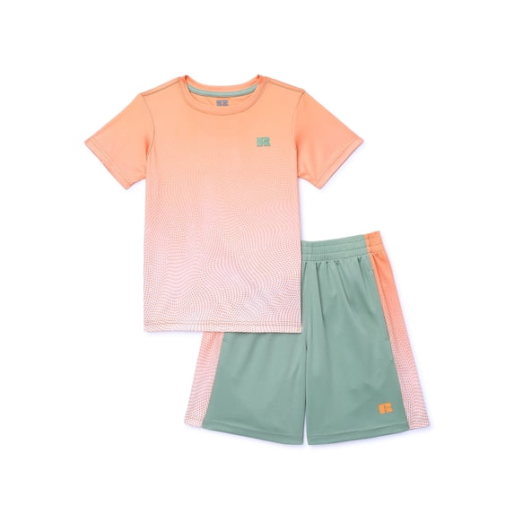 Russell Athletic Boys Active Short Sleeve T-Shirt and Shorts Set, 2-Piece, Sizes 4-18 & Husky