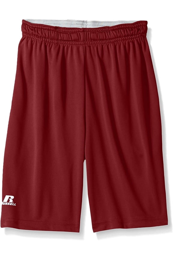 Boys' Big Dri-Power Performance Short with Pockets, Cardinal, S