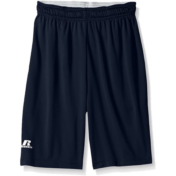 Russell Athletic Boys' Big Dri-Power Performance Short with Pockets, Navy, Large