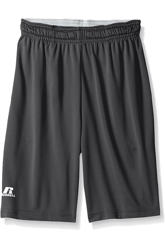 Athletic Boys' Big Dri-Power Performance Short with Pockets, Stealth, Medium