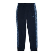Russell Athletic Boys Fleece Jogger Pants with Plaid Insert, Sizes 8-16