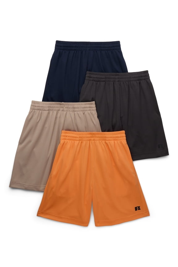 Boy's Performance Mesh Shorts, 4-Pack, Sizes 4-18 & Husky