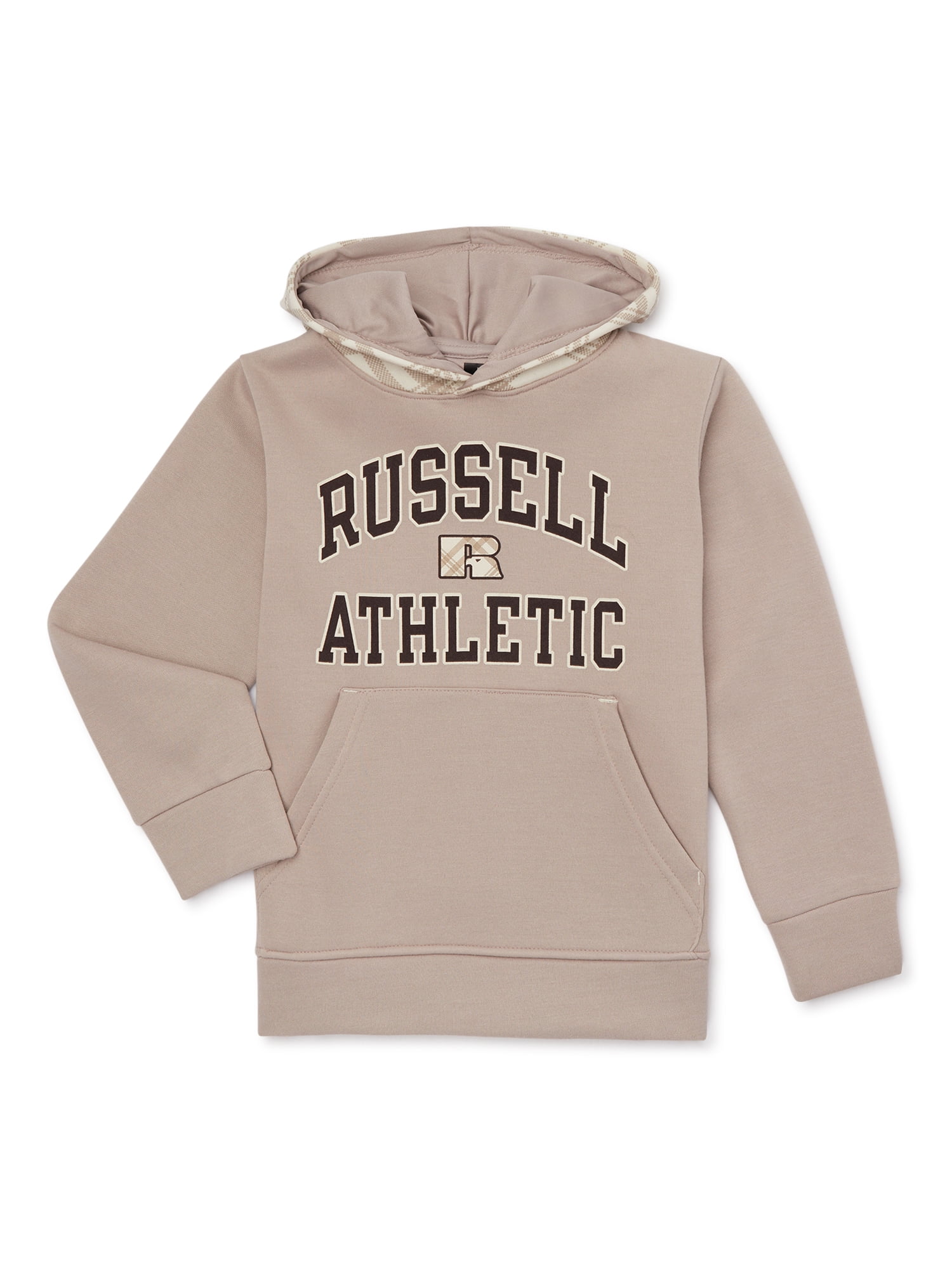 Russell Athletic Boys Plaid Logo Fleece Hoodie, Sizes 8-16