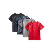 Russell Athletic Boys Runner Tech Short Sleeve T-Shirt, 4-Pack, Sizes 4-18 & Husky