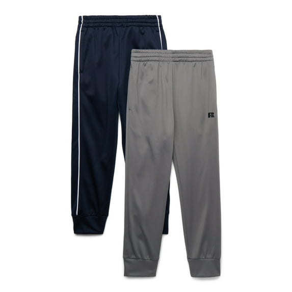 Russell Athletic Boy's Pull-On Tricot Jogger Pants, 2-Pack, Sizes 4-18 & Husky