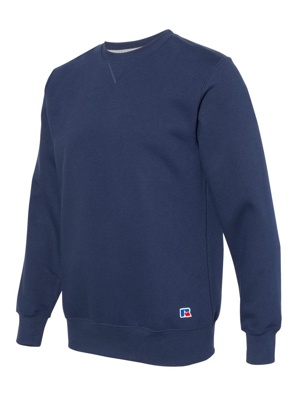 Russell Athletic Cotton Rich Fleece Crewneck 82RNSM Navy Size