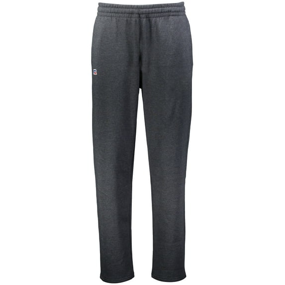 Russell Athletic Cotton Rich Open Bottom Sweatpants , M, Charcoal Heather, M
