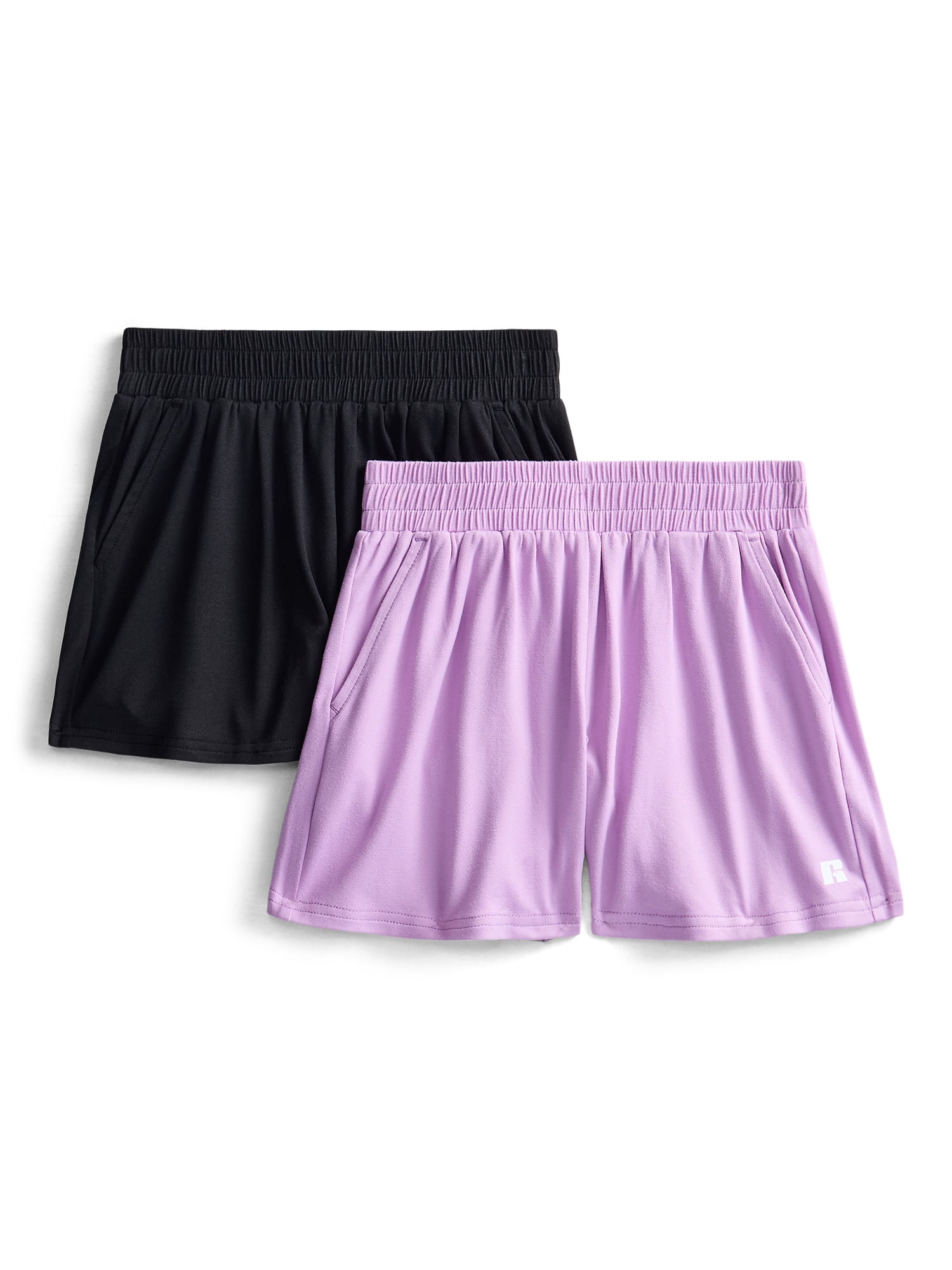 Russell Athletic Girls Performance Shorts, 2-Pack, Sizes 4-18