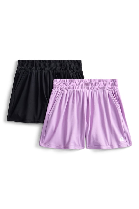 Girls Performance Shorts, 2-Pack, Sizes 4-18