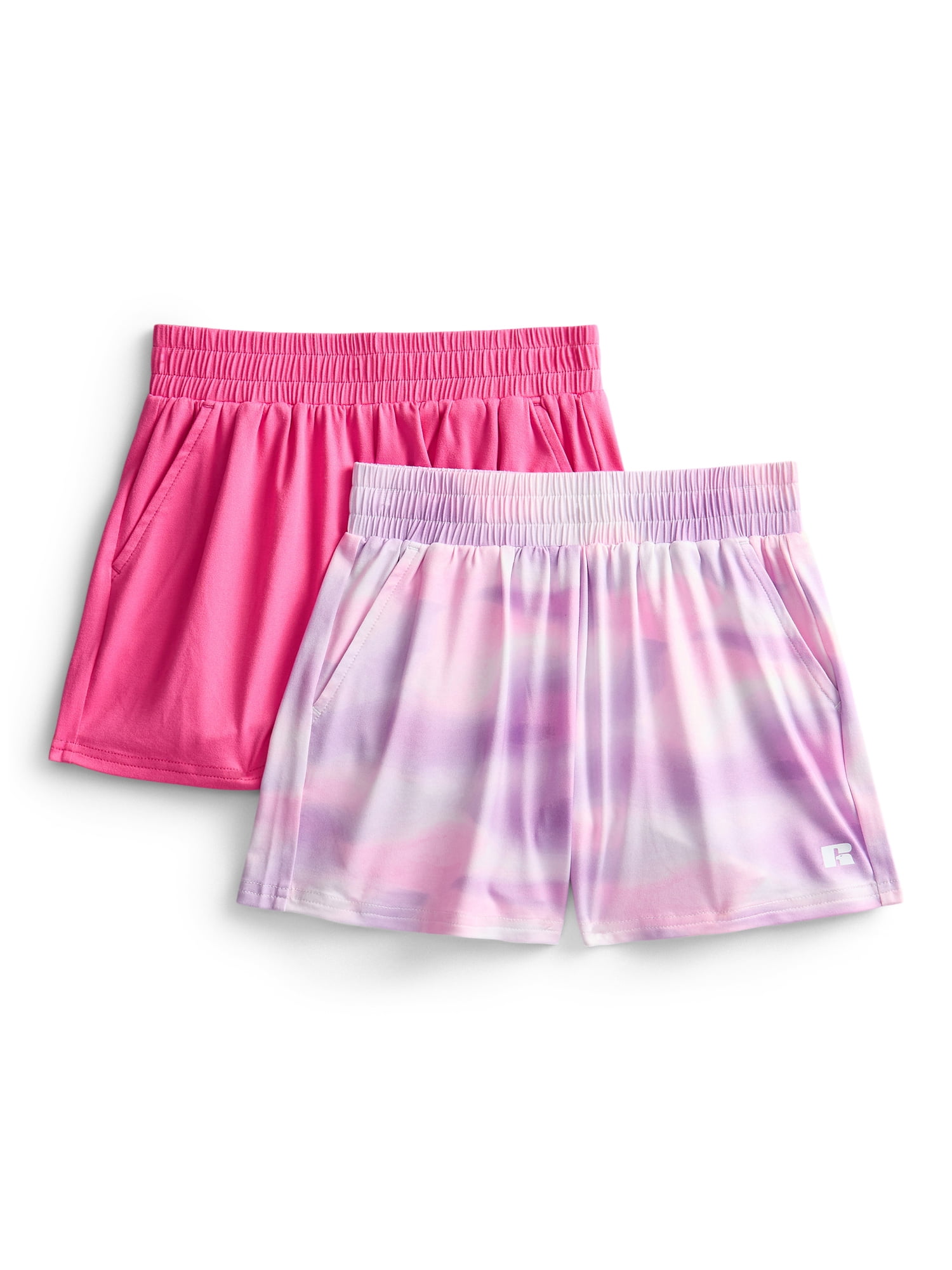 Russell Athletic Girls Performance Shorts, 2-Pack, Sizes 4-18