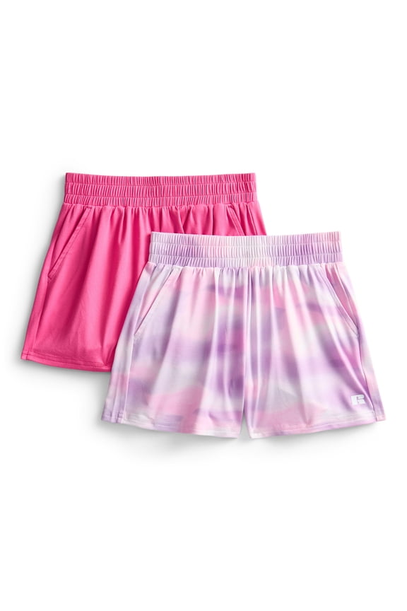 Girls Performance Shorts, 2-Pack, Sizes 4-18