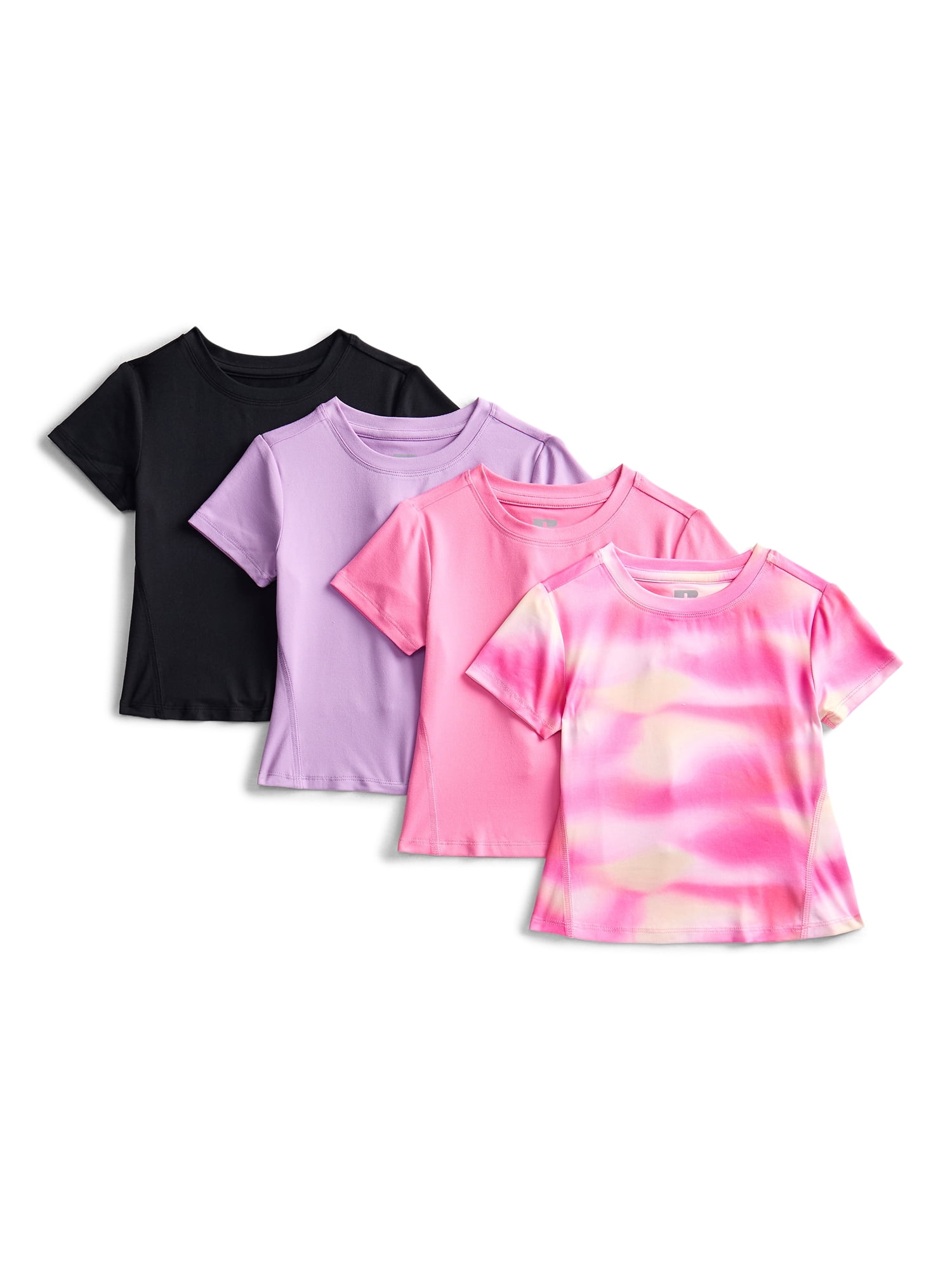 Russell Athletic Girls Performance Short Sleeve T-Shirts, 4-Pack, Sizes 4-18