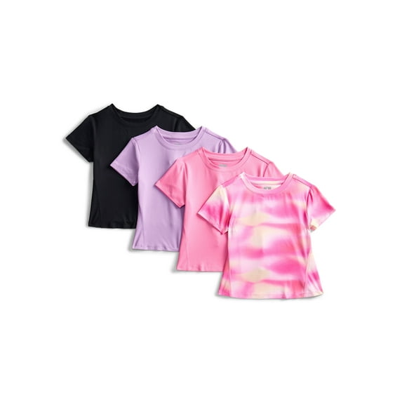 Russell Athletic Girls Performance Short Sleeve T-Shirts, 4-Pack, Sizes 4-18